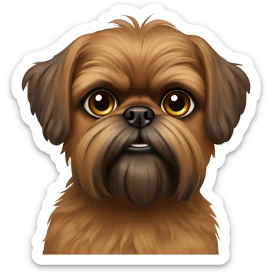 Brown Brussels griffon sticker