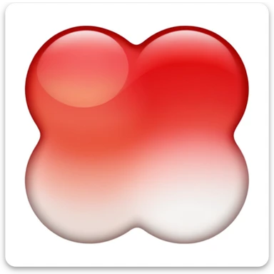 Ombre from red to white sticker