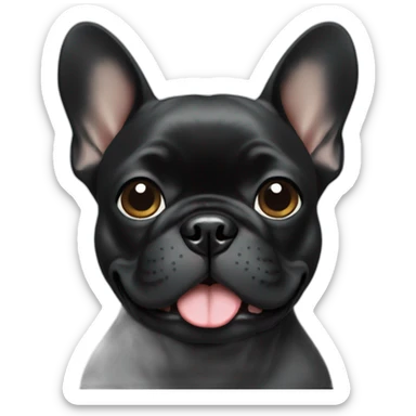 black frenchie sticker
