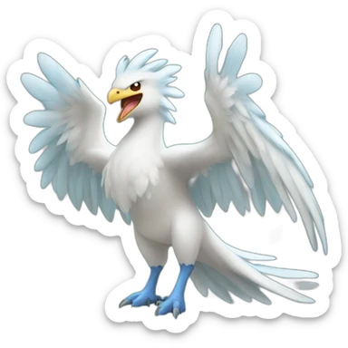 crazy funny Articuno pokemon ice baby's sticker