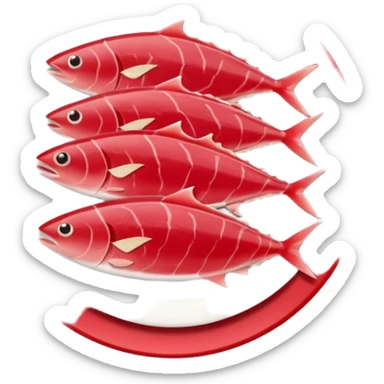 Make tuna sashimi iPhone emoji style sticker