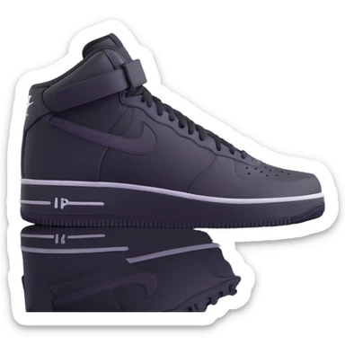 all black Nike Air Force 1 shoes sticker