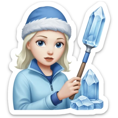 female ice sculptor sticker