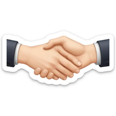 Apretón de manos emoji, solo manos, cinco dedos, sin brazos sticker