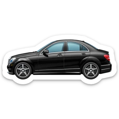 fancy Benz car driving towards right side sticker