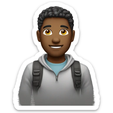 casual outdoor portrait of male more emoji like and less human like sticker