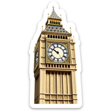 Big Ben clock tower sticker