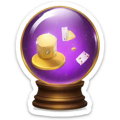 gamble crystal ball sticker