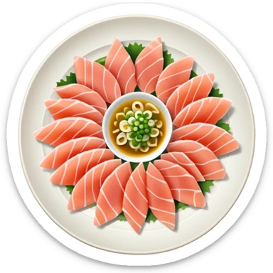 Plate of albacore sashimi  sticker