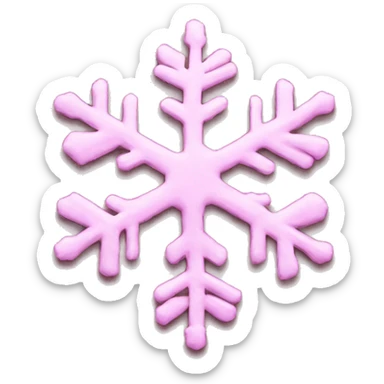 baby pink snowflake sticker