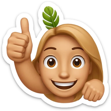 Hand with congratulations sticker