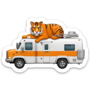 Clemson-tiger-driving-a-class-a-rv sticker