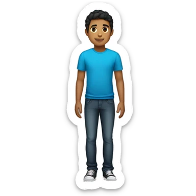 Hispanic male teen with full body sticker