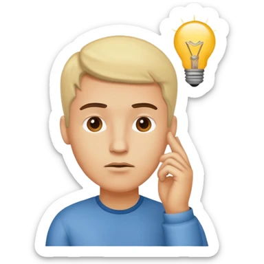 ligth man had an idea sticker