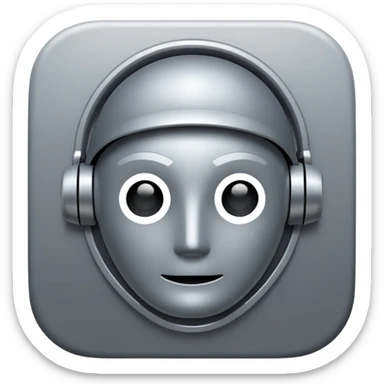 app icon for AI agent super minimastic sticker