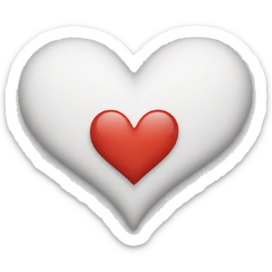 White heart with stamps sticker