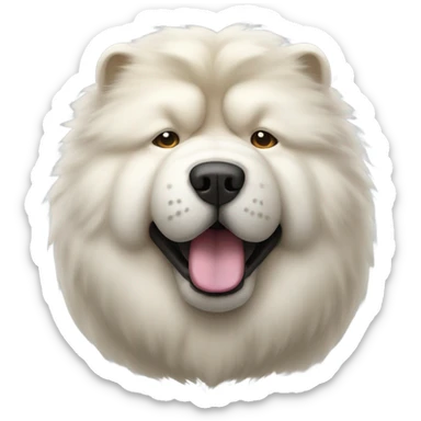 White chow chow  sticker