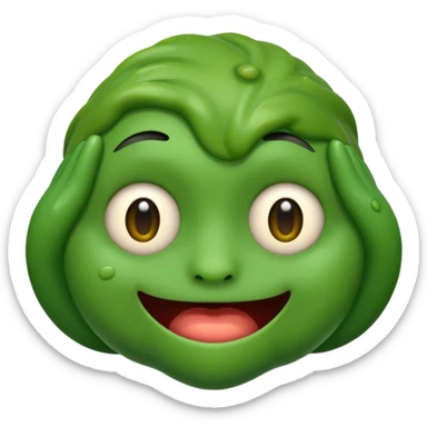 Create an regular circle emoji that is rolling his eyes and super gross sticker