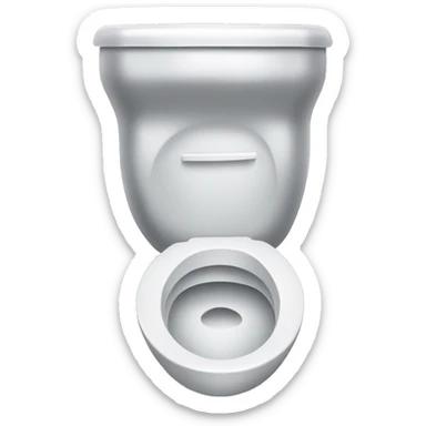Toilet with man head poking out sticker