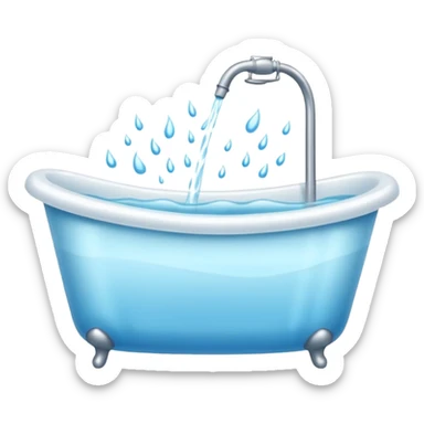 Bathtub full of water sticker