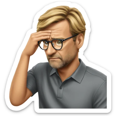 Klopp facepalm emoji sticker