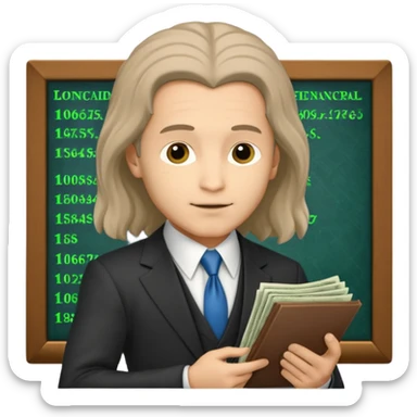 Young leonardo davinci on a stock exchange sticker
