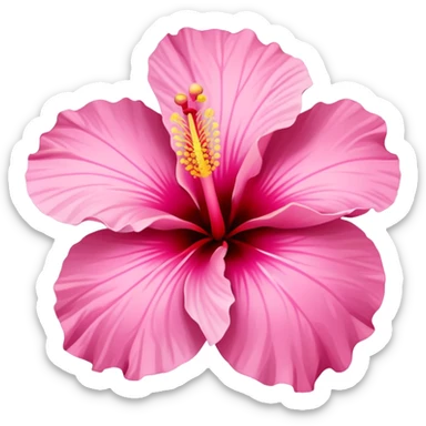 hibiscus flower pink sticker
