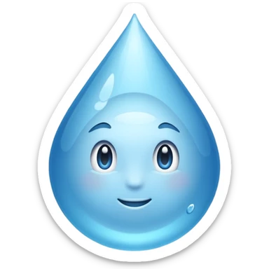 Gota de agua color blanco white sticker