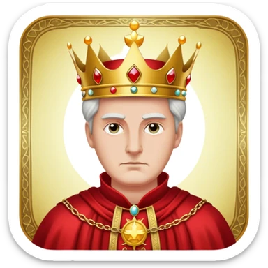 Tarot Card with the emperor on it  sticker