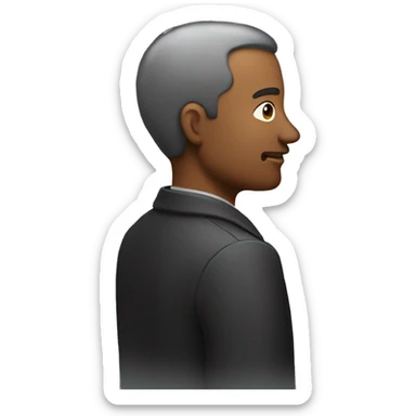 man from the back from a slight angle sticker