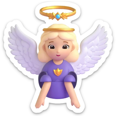 guardian angel with wings and halo from bible sticker