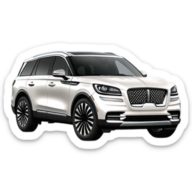 Black Lincoln aviator reserve suv sticker