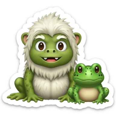 yeti and toad sticker