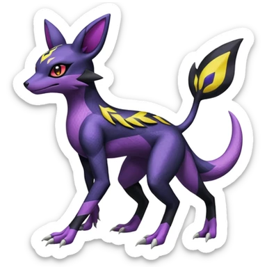 Salandit-Noibat-Umbreon-Silvally-fusion (full body) sticker