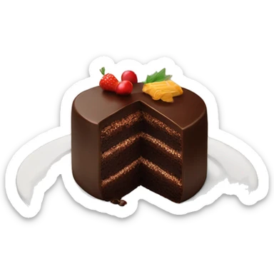 Gourmet chocolate cake served at 30,000 feet  sticker