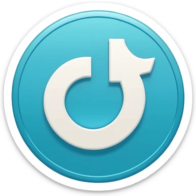 Modern emoji-style TikTok verified icon: cyan-blue circular badge, bold white checkmark, smooth gradient, soft glossy highlights, subtle shine, thick white border, minimalist flat + semi-3D style, smooth edges, high contrast, transparent PNG, high quality, sharp. sticker
