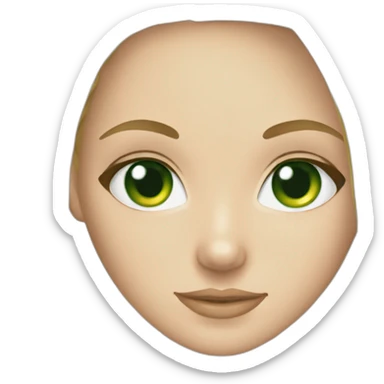 blond girl green eyes bikini sticker