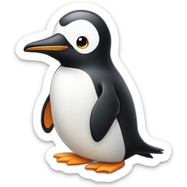 Pingüino kawaii sticker