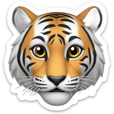 tiger coloring page sticker