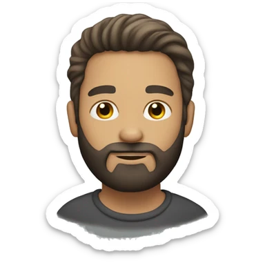 make me a human emoji of a beard person with light skin sticker
