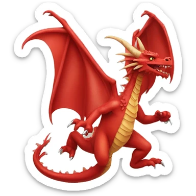 Red dragon  doing a s whit it’s body  sticker