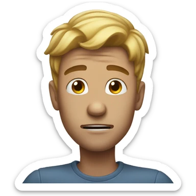 Emotionless person falling  sticker