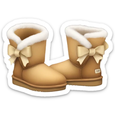 mini uggs with bows on back sticker