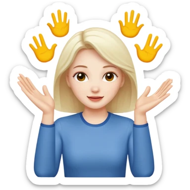 👩🏼+👏🏻 sticker