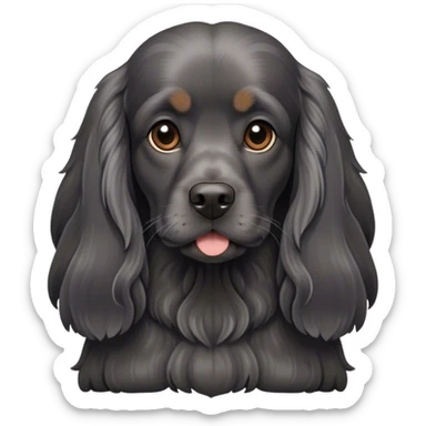 dark grey english cocker spaniel  sticker