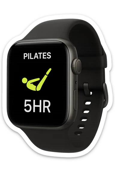 smartwatch con modalità attiva di pilates che segna 5 ore di pilates, REALISTICA 4K sticker