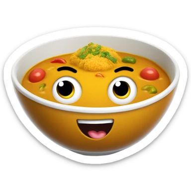Curry with eyes sticker