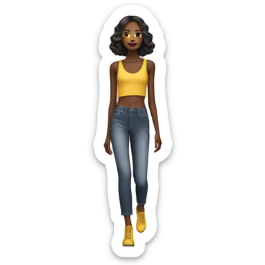 model on the runway sticker