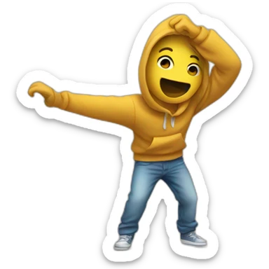 Personne qui fait un dab sticker