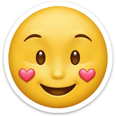 Emoji with kisses on face sticker